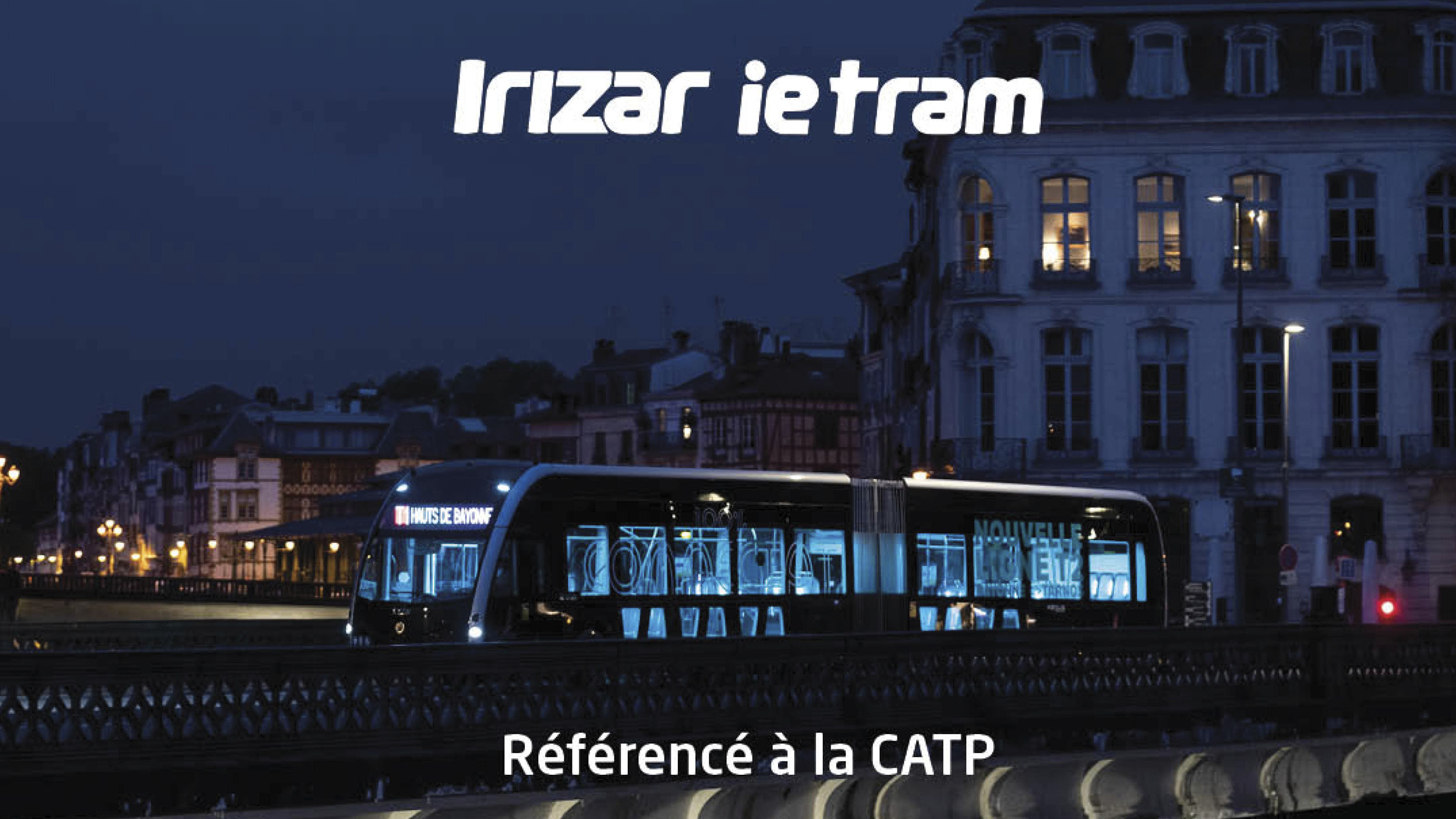 The Irizar ie tram referenced by the Centrale d’Achat du Transport Public (CATP)