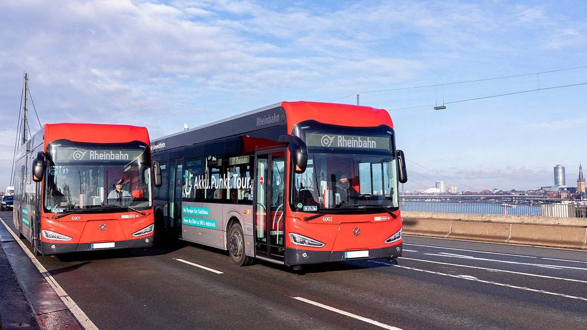 The first Irizar ie bus 12 meter buses are now being put into service in Düsseldorf