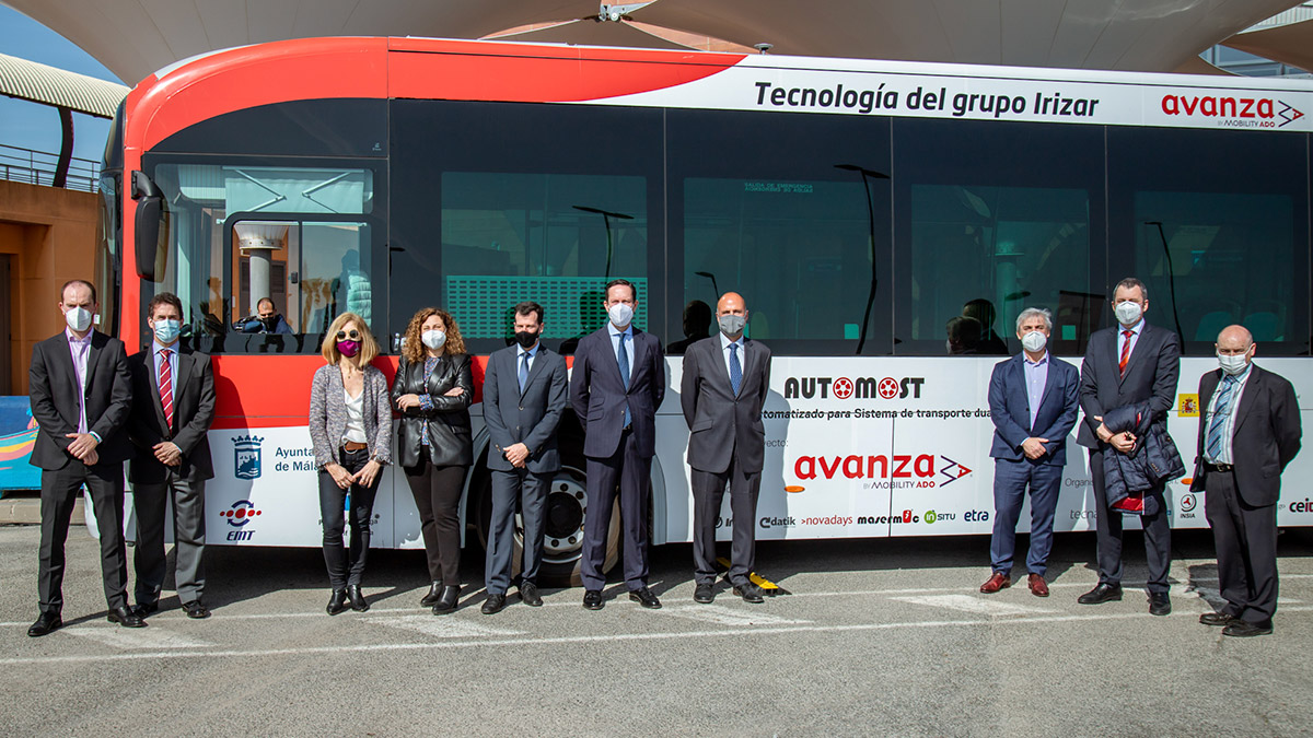 Se estrena el primer autobús autónomo cero emisiones Irizar en Málaga