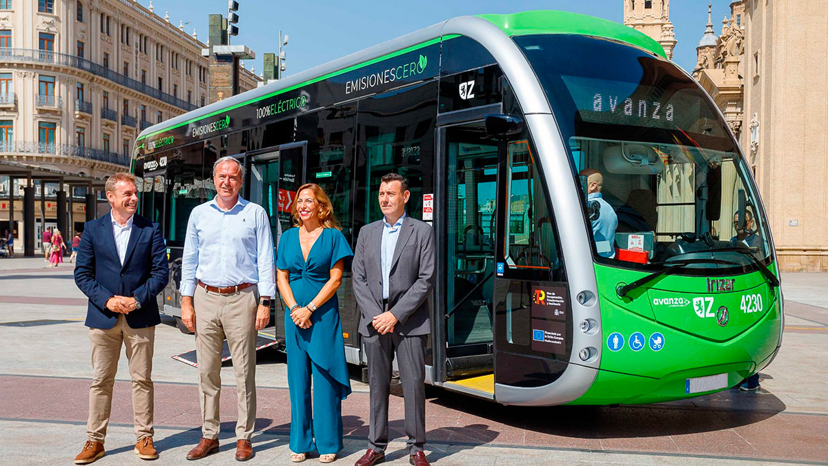 Le premier Irizar ie tram, un bus électrique 100% zéro émission, est déjà à Saragosse !