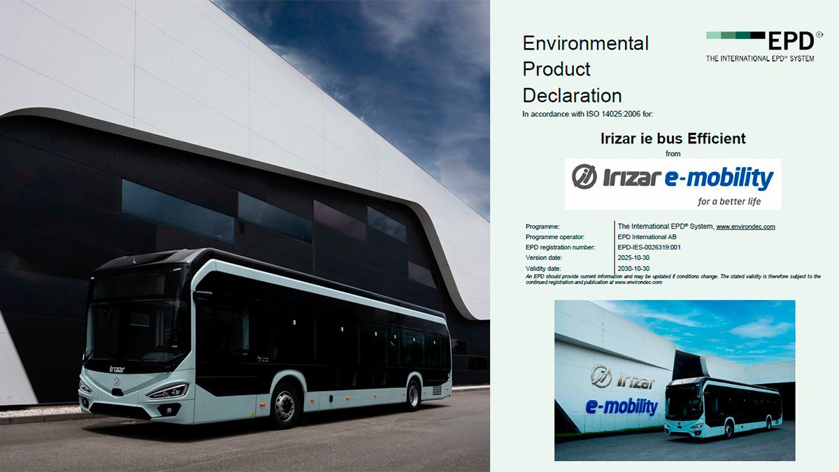 Irizar ie bus Efficient de 12 metros - Declaración Ambiental de Producto (EPD)